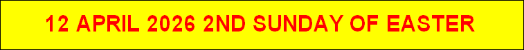 12 APRIL 2026 2ND SUNDAY OF EASTER